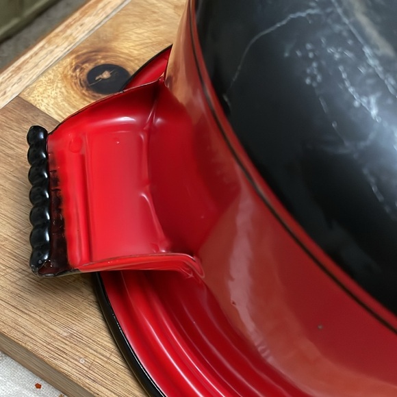 1930’s Kook King Ware Red enameled stock pot vintage - Picture 6 of 9